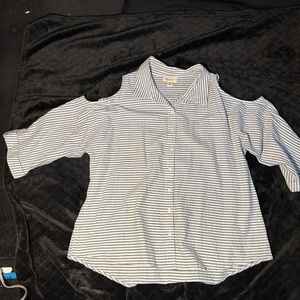 Style & Co size 0x. Blue and white pin stripe.